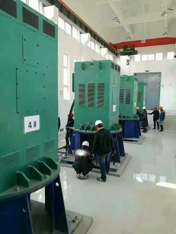 450KW某污水处理厂使用我厂的立式高压电机安装现场